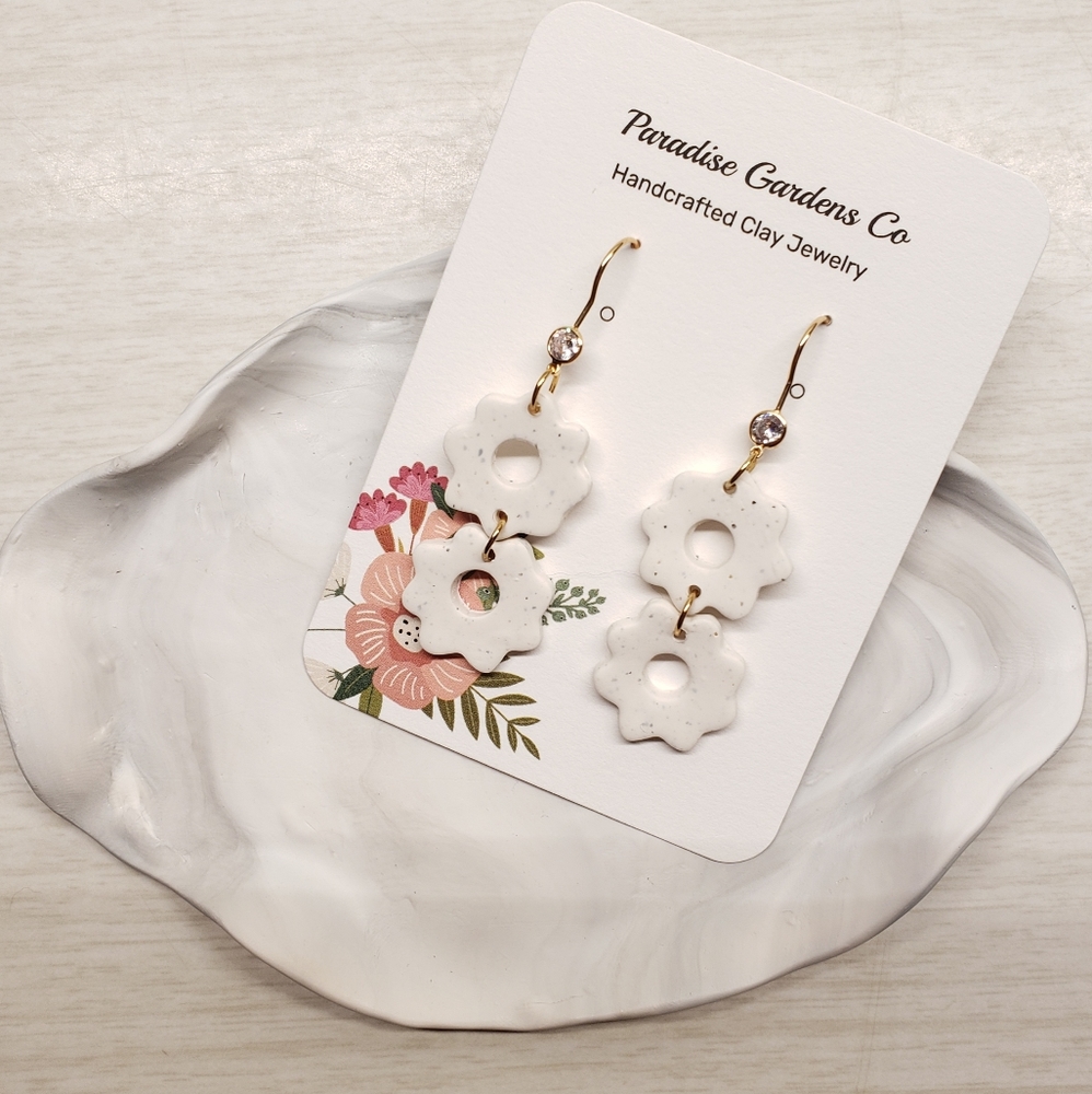 Floral Clay Earrings